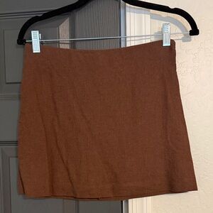 Abercrombie & Fitch Scarlett mini skirt ultra high rise brown small